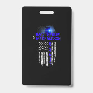 Back Blue Apparel - Police Grandson Life Matters Badge