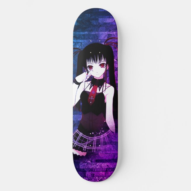Back color anime girl skateboard (Front)