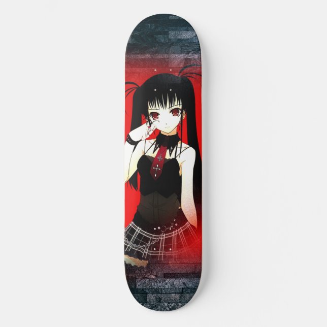 Back color anime girl skateboard (Front)