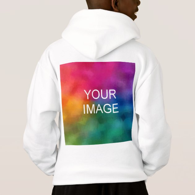 Back Design Custom White Template Boys Kids Hoodie Zazzle