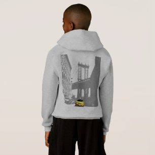 Back Design New York Nyc Brooklyn Kids Boys Hoodie