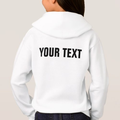 Back Design Print Add Name Text Girls Template Hoodie