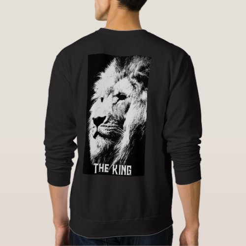 Back Design Print Pop Art Lion Elegant Mens Modern Sweatshirt