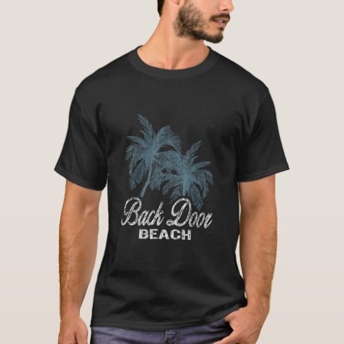 Back Door Beach Oahu Hawaii Two Big Palms  T_Shirt