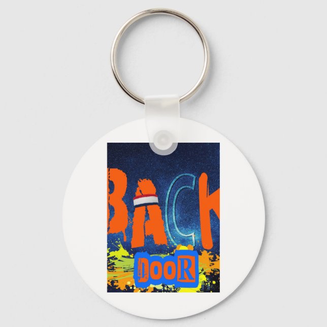 “back Door Chemistry” Design Chiffon Top  Keychain (Front)