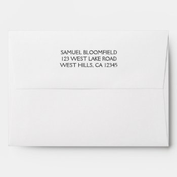 Back Flap Return Address 5 X 7 White Envelope by mistyqe at Zazzle