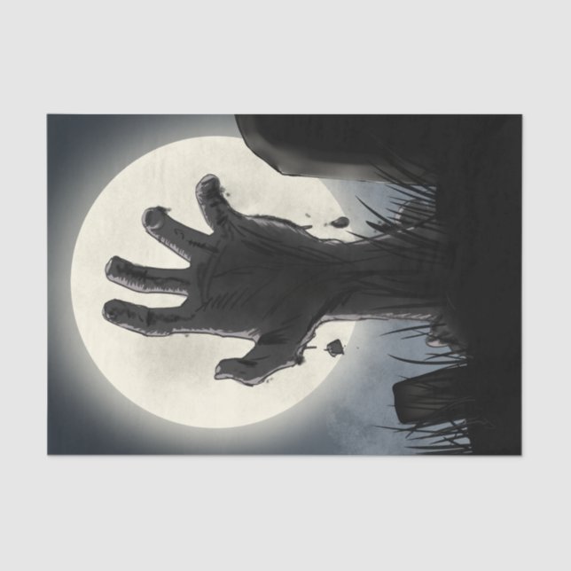 Back from the Grave Zombie Graveyard Tissue Paper (Front)