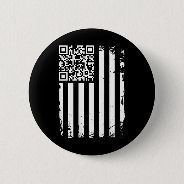 (back) Funny Qr Dont Be A Little Btch Code Saying  Button (Front)