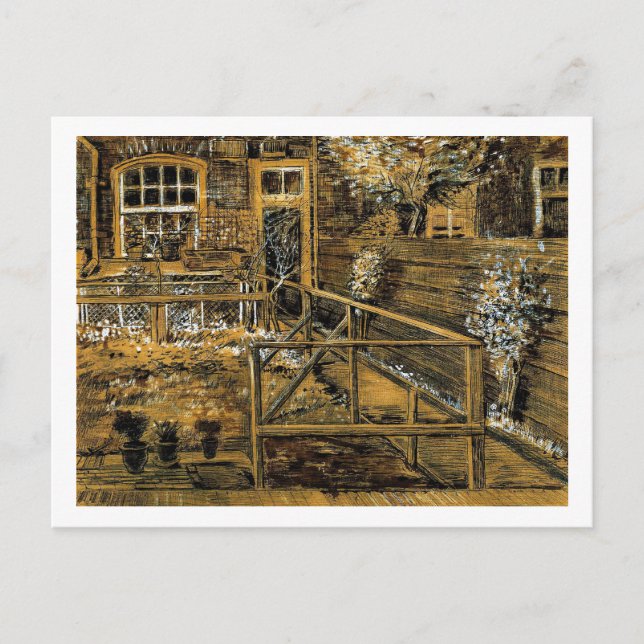 Back Garden of Sien's Mother's House, the Hague Postcard (Front)