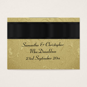 Back, gold wedding favor thank you tag