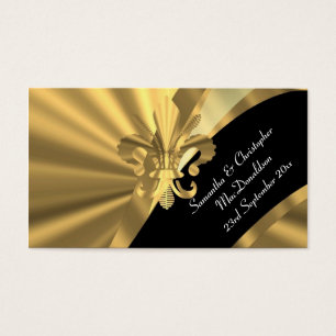 Back, gold wedding favor thank you tag