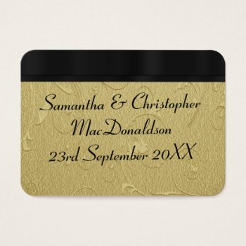Back  Gold Wedding Favor Thank You Tag by personalized_wedding at Zazzle