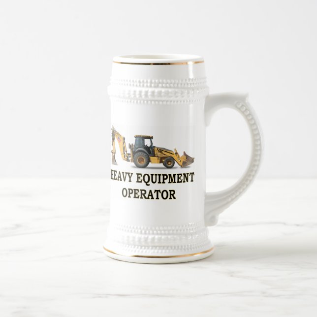 BACK HOE LOADER BEER STEIN (Right)