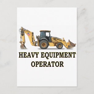 BACK HOE LOADER POSTCARD