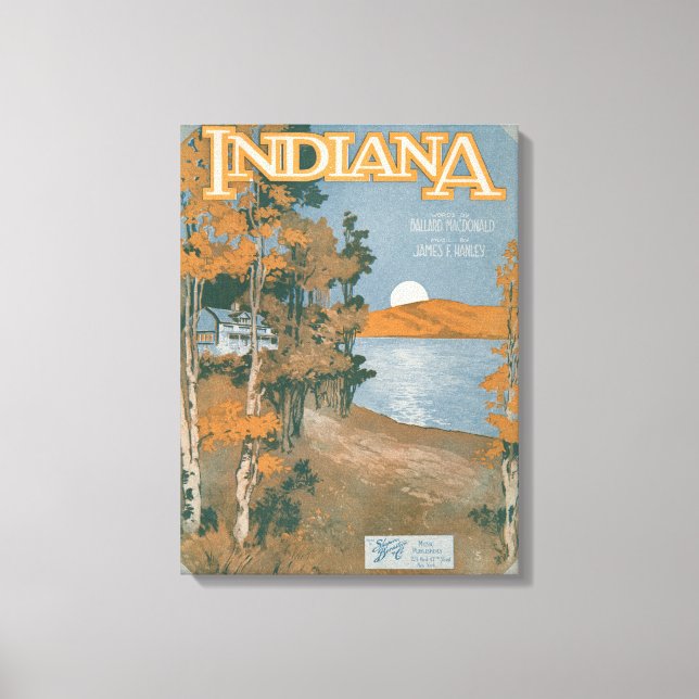 Back Home Again In Indiana Canvas Print (Front)
