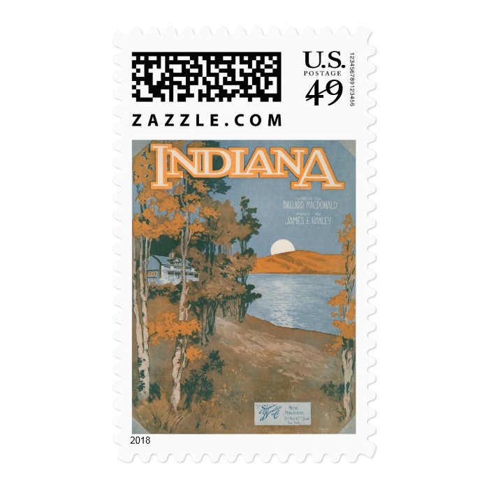 Back Home Again In Indiana Postage Stamp