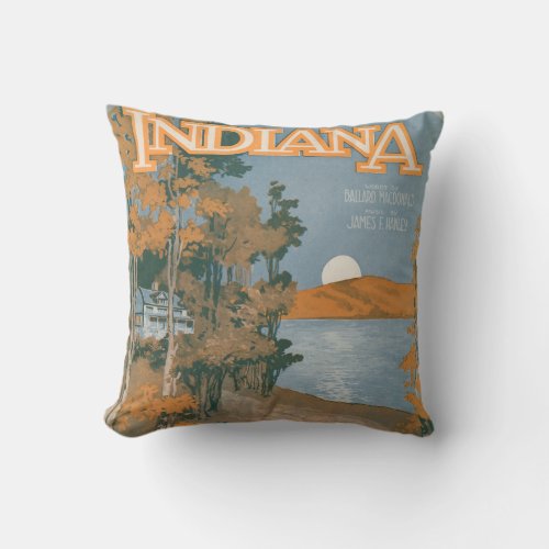 Back Home Again In Indiana Throw Pillow