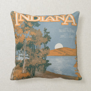 Back Home Again In Indiana Throw Pillow