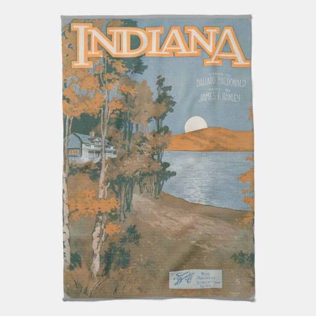 Back Home Again In Indiana Towel (Vertical)