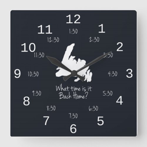 Back Home Time _ EST edition Square Wall Clock