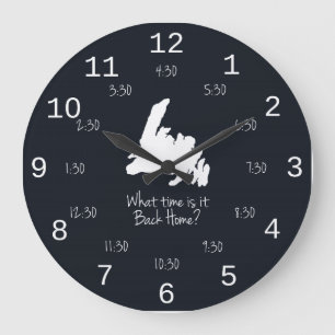 Back Home Time - PST edition Large Clock