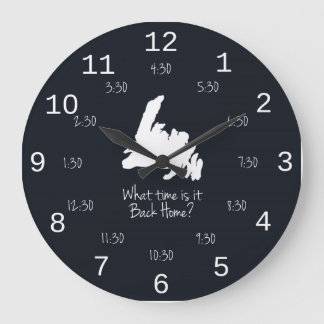 Back Home Time - PST edition Large Clock