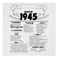 Back in 1945 Birthday Memories