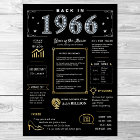Back In 1966 Printable Poster, 1966 Birthday Sign