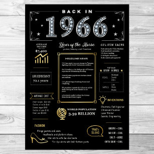 Back In 1966 Printable Poster, 1966 Birthday Sign