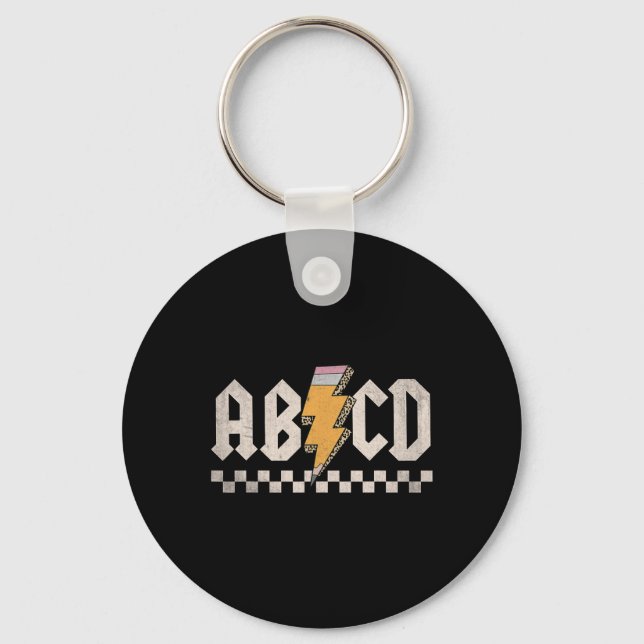 Back In Class First Day Back To School Teacher Stu Keychain (Front)