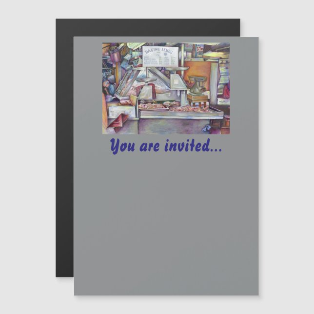 Back in Ten Minutes, Forgot my Wife's Birthday Magnetic Invitation (Front/Back)