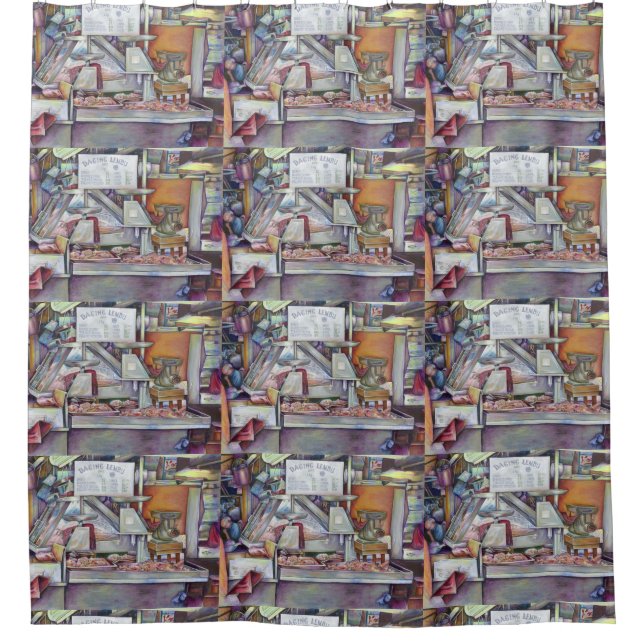 Back in Ten Minutes, Forgot my Wife's Birthday Shower Curtain (Front)