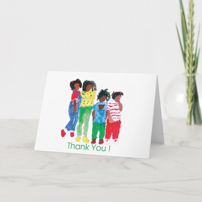 Back In The Day  - Original Art by Karen Alexander Thank You Card (Front)
