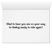 BACK IN THE SADDLE AGAIN-**GET WELL SOON** CARDS (Inside Horizontal (Bottom))