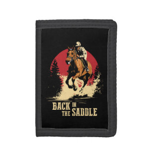 Back In The Saddle - Horse Racing Tri-fold Wallet