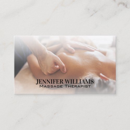 Back Massage Session | Health Self Care Business Card