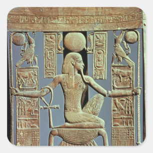 Back of a chair from the tomb of Tutankhamun Square Sticker