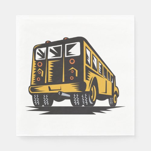 Back Of A School Bus Napkins