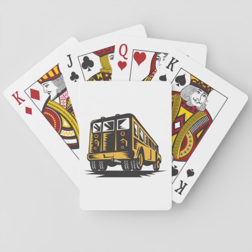 Back Of A School Bus Poker Cards