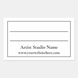 Back of Artwork Label Sticker