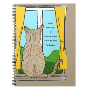 Back of Cat Trust or Mad Notebook