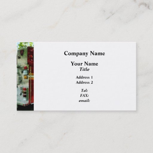 Customizable Back of Fire Truck Business Cards