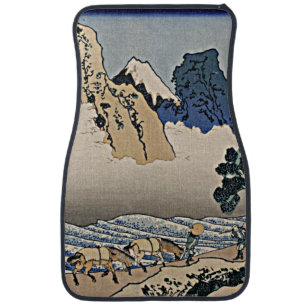 Back of Fuji mountain from Minobu river Hokusai Car Floor Mat