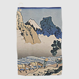 Back of Fuji mountain from Minobu river Hokusai Golf Towel