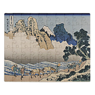 Back of Fuji mountain from Minobu river Hokusai Jigsaw Puzzle