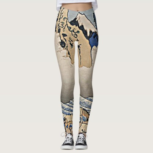 Back of Fuji mountain from Minobu river Hokusai    Leggings