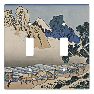 Back of Fuji mountain from Minobu river Hokusai Light Switch Cover