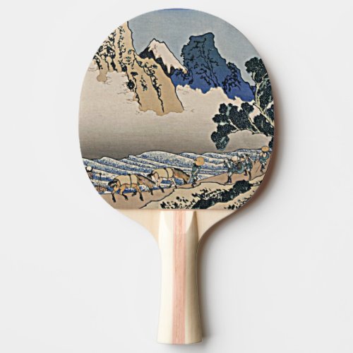 Back of Fuji mountain from Minobu river Hokusai  Ping Pong Paddle