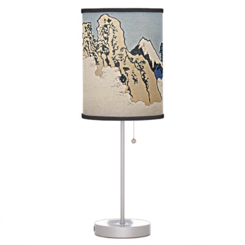 Back of Fuji mountain from Minobu river Hokusai    Table Lamp