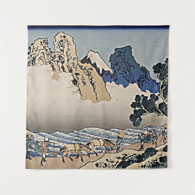 Back of Fuji mountain from Minobu river Hokusai  Tapestry (Front)